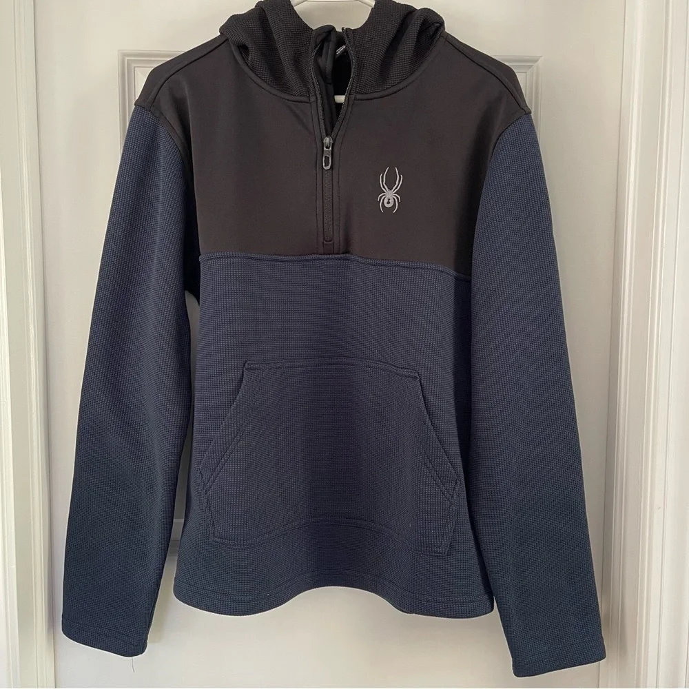 Spyder Men’s Racer Quarter Zip Pull Over Hoodie Size Small